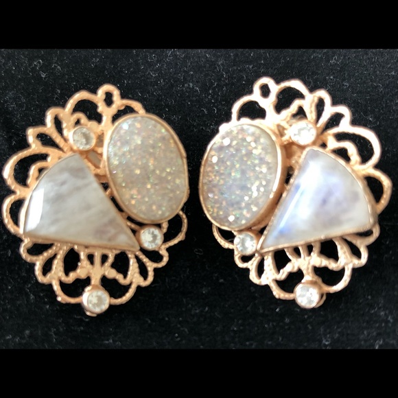 Earrings with Semi-Precious Stones - Picture 1 of 3